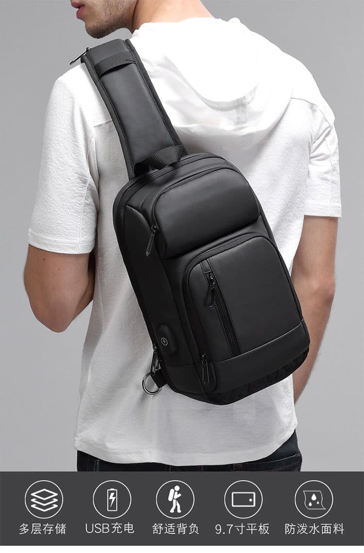 image-2019 trend models outdoor leisure shoulder bag travel Messenger bag custom boutique fashion men's chest bag