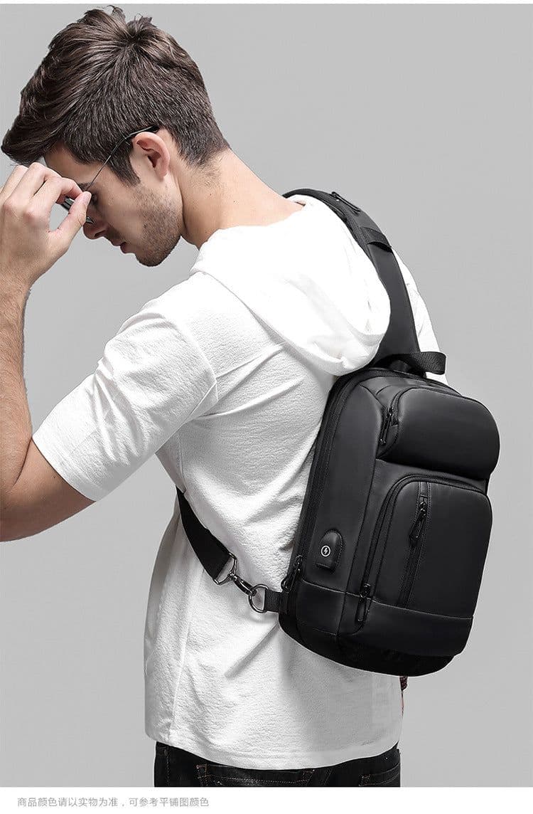 image-2019 trend models outdoor leisure shoulder bag travel Messenger bag custom boutique fashion men's chest bag