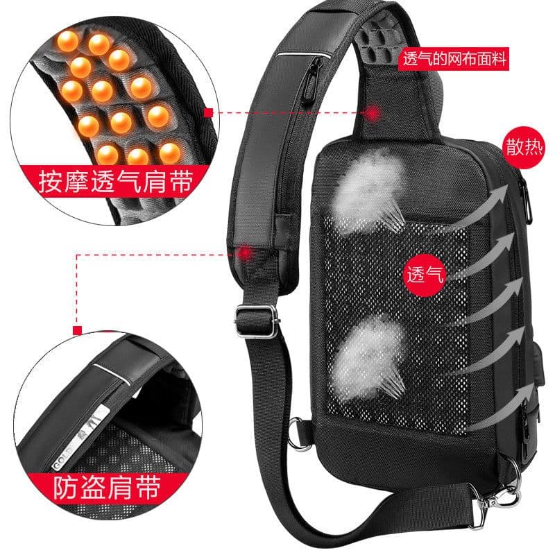 image-2019 trend models outdoor leisure shoulder bag travel Messenger bag custom boutique fashion men's chest bag