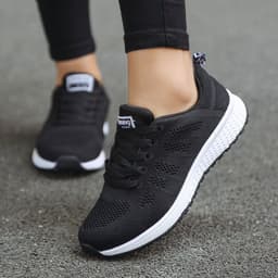 image-Amazon 21 spring and autumn models mesh men's sports casual shoes women's Korean breathable running shoes lightweight couple shoes