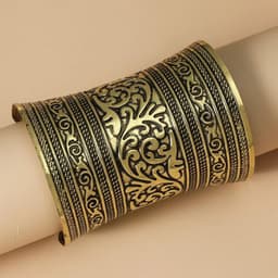 image-Retro Ethnic Style Embossed Open-Ended Bracelet Long Women's Cos Bracelet Amazon Bracelet Nightclub Bracelet