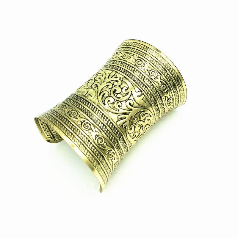 image-Retro Ethnic Style Embossed Open-Ended Bracelet Long Women's Cos Bracelet Amazon Bracelet Nightclub Bracelet
