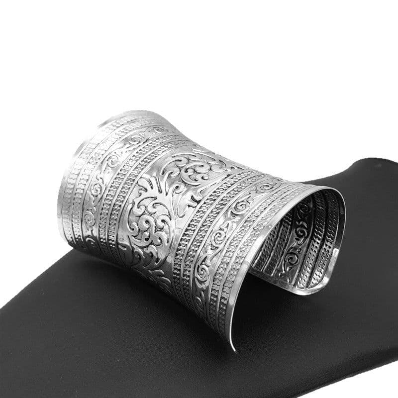 image-Retro Ethnic Style Embossed Open-Ended Bracelet Long Women's Cos Bracelet Amazon Bracelet Nightclub Bracelet