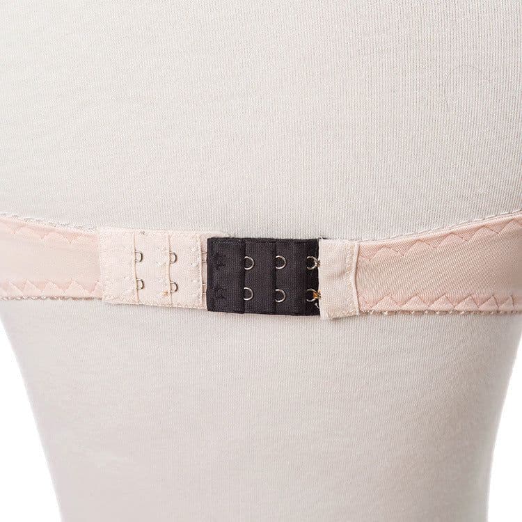 image-Pink Cotton Bra Extender With Three Buckles And Four Hooks
