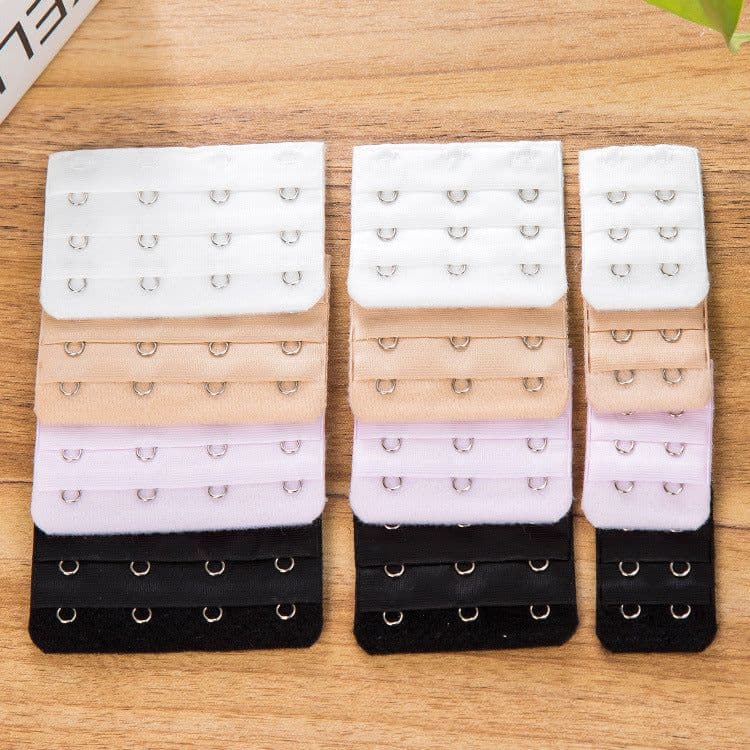 image-Pink Cotton Bra Extender With Three Buckles And Four Hooks