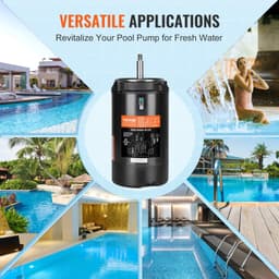 image-VEVOR 1 HP Pool Pump Motor, 56J Frame, 115V(9.8 Amps)/230V(4.9 Amps) 3450 RPM, 60Hz, 1.4 Service Factor, 90μF/250V Capacitor, CCW Rotation Round Flange Replacement Motor