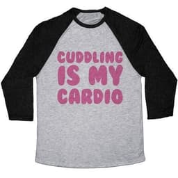 image-CUDDLING IS MY CARDIO UNISEX TRI-BLEND BASEBALL TEE