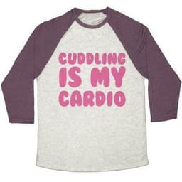 image-CUDDLING IS MY CARDIO UNISEX TRI-BLEND BASEBALL TEE