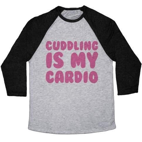 image-CUDDLING IS MY CARDIO UNISEX TRI-BLEND BASEBALL TEE