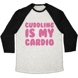 image-CUDDLING IS MY CARDIO UNISEX TRI-BLEND BASEBALL TEE