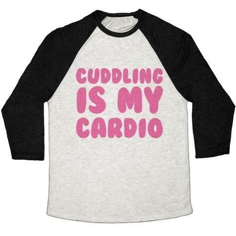 image-CUDDLING IS MY CARDIO UNISEX TRI-BLEND BASEBALL TEE