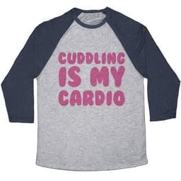image-CUDDLING IS MY CARDIO UNISEX TRI-BLEND BASEBALL TEE