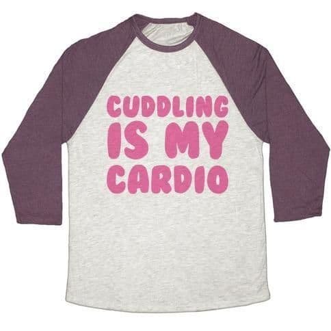 image-CUDDLING IS MY CARDIO UNISEX TRI-BLEND BASEBALL TEE