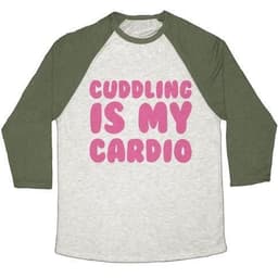 image-CUDDLING IS MY CARDIO UNISEX TRI-BLEND BASEBALL TEE