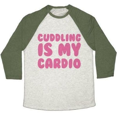 image-CUDDLING IS MY CARDIO UNISEX TRI-BLEND BASEBALL TEE