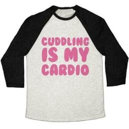image-CUDDLING IS MY CARDIO UNISEX TRI-BLEND BASEBALL TEE