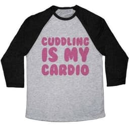 image-CUDDLING IS MY CARDIO UNISEX TRI-BLEND BASEBALL TEE