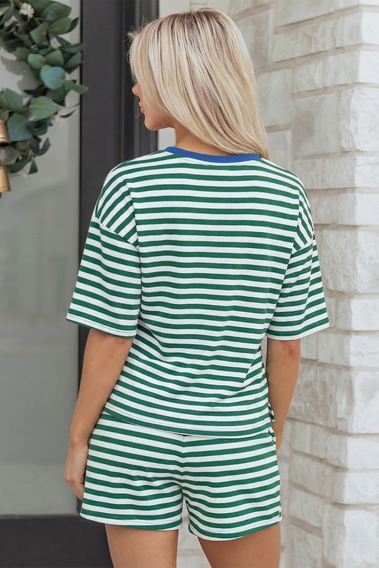 image-Delaney Casual Terry 2-Piece Short and T-Shirt Set - Cotton
