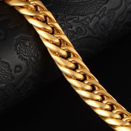 image-Domineering Titanium Steel Bracelet New Gold-plated Ultra Thick Fashion Men's Titanium Steel Bracelet Jewelry Factory Direct Sales