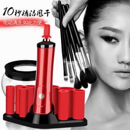 image-Electric Scrubber Makeup Brush Cleaner Automatic Scrub Artifact Silicone Brush Cleaning Tool Scrubber