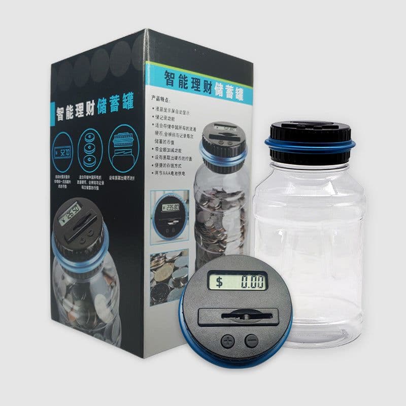 image-Electronic counting change piggy piggy smart large bucket piggy Amazon