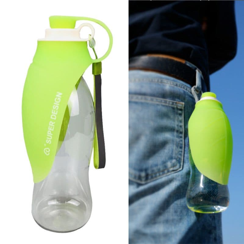 image-Pet dog accompanying cups out supplies outdoor feeding water drinker portable leaves kettle leaves water bottle