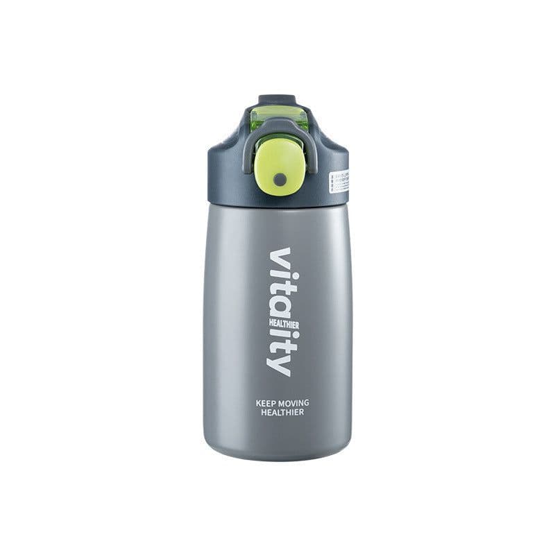 image-Large-capacity Simple Pop-lid Vacuum Flask, 304 Stainless Steel Sports Water Cup For Boys And Girls