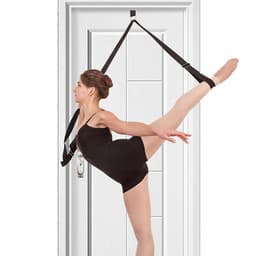 image-Spot ballet stretch belt on the door, soft opening split, one-word horse trainer pull belt, yoga stretch belt