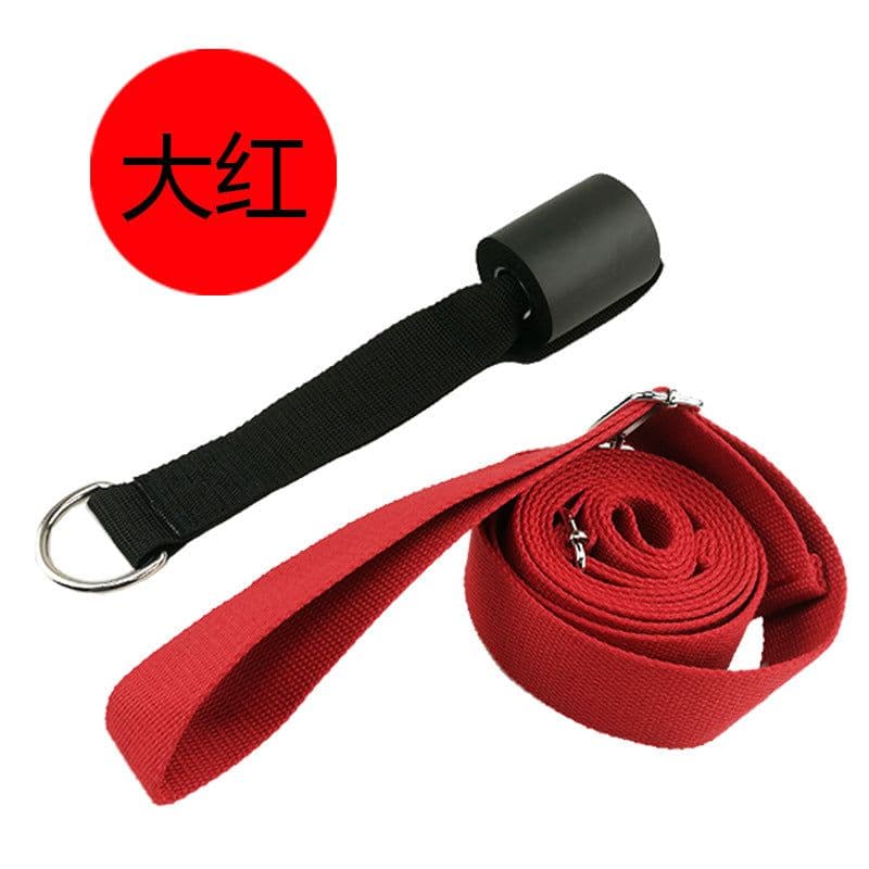 image-Spot ballet stretch belt on the door, soft opening split, one-word horse trainer pull belt, yoga stretch belt