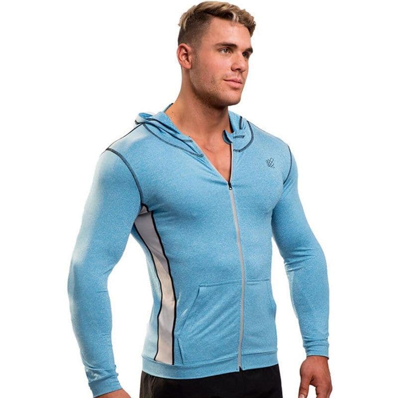 image-2020 European version of the hooded sweatshirt, spring and summer thin sports zipper shirt, gym clothes one drop shipping