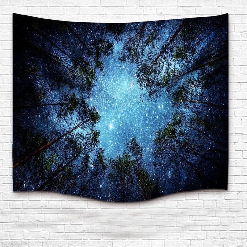 image-Foreign trade for home decoration wall hanging forest starry tapestry ins net red anchor models background cloth factory direct sales
