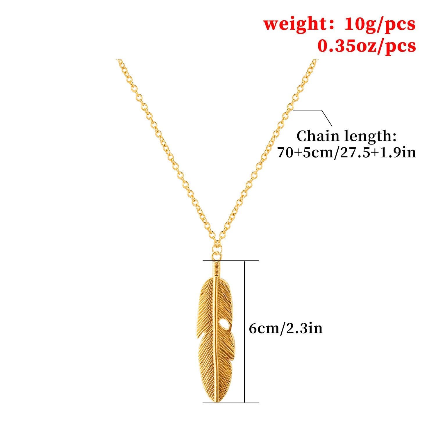 image-European and American cross-border bohemian style vintage element clavicle chain feather tassel shape jewelry necklace XL264