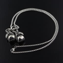 image-European and American fashion creative Stallone boxing gloves necklace domineering personality men's fitness sports accessories
