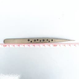 image-LAIWANG 9-hole precision tweezers, matte, bright tip 1.5MM nail tweezers