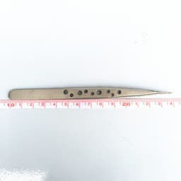 image-LAIWANG 9-hole precision tweezers, matte, bright tip 1.5MM nail tweezers