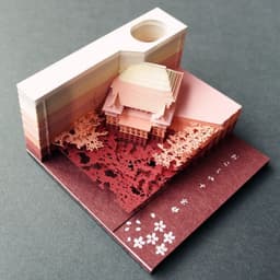 image-Harry Potter notes the same paragraph Kiyomizu Temple three-dimensional creative 3D hand torn notes gift net celebrity cultural and creative paper carving wholesale