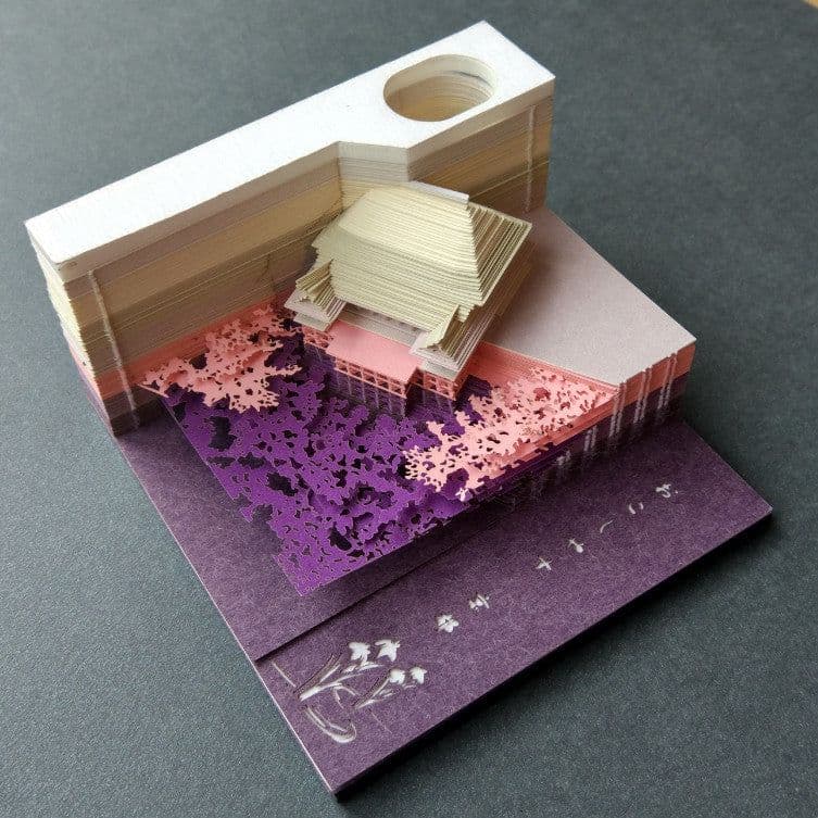 image-Harry Potter notes the same paragraph Kiyomizu Temple three-dimensional creative 3D hand torn notes gift net celebrity cultural and creative paper carving wholesale