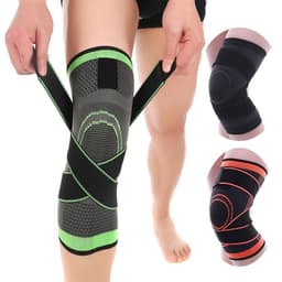 image-Sports compression knee pads running cycling basketball breathable strap knee pads non-slip warm nylon 3D compression knee pads