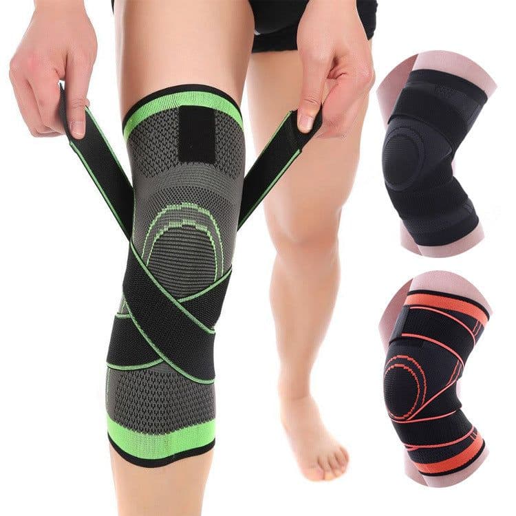 image-Sports compression knee pads running cycling basketball breathable strap knee pads non-slip warm nylon 3D compression knee pads