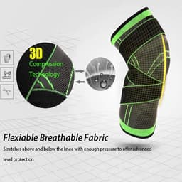 image-Sports compression knee pads running cycling basketball breathable strap knee pads non-slip warm nylon 3D compression knee pads