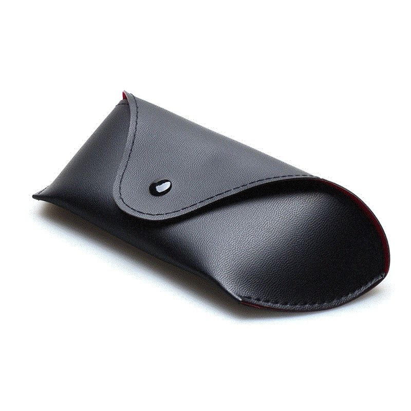 image-Soft bag glasses leather men's leather myopia folding glasses box sunglasses glasses frame storage box sunglasses