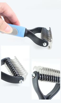 image-Stainless Double-sided Pet Brush Hair Removal Comb Grooming Dematting Dog Grooming Shedding Tools