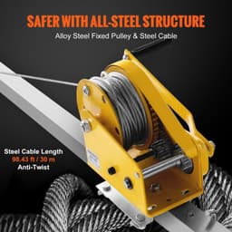 image-VEVOR Confined Space Rescue Tripod Kit - 8' Legs, 2600 lbs Winch