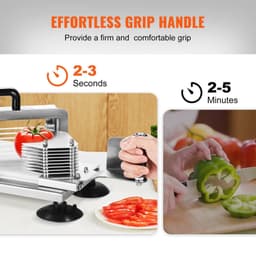 image-VEVOR Commercial Tomato Slicer - 3/16" Stainless Steel Manual
