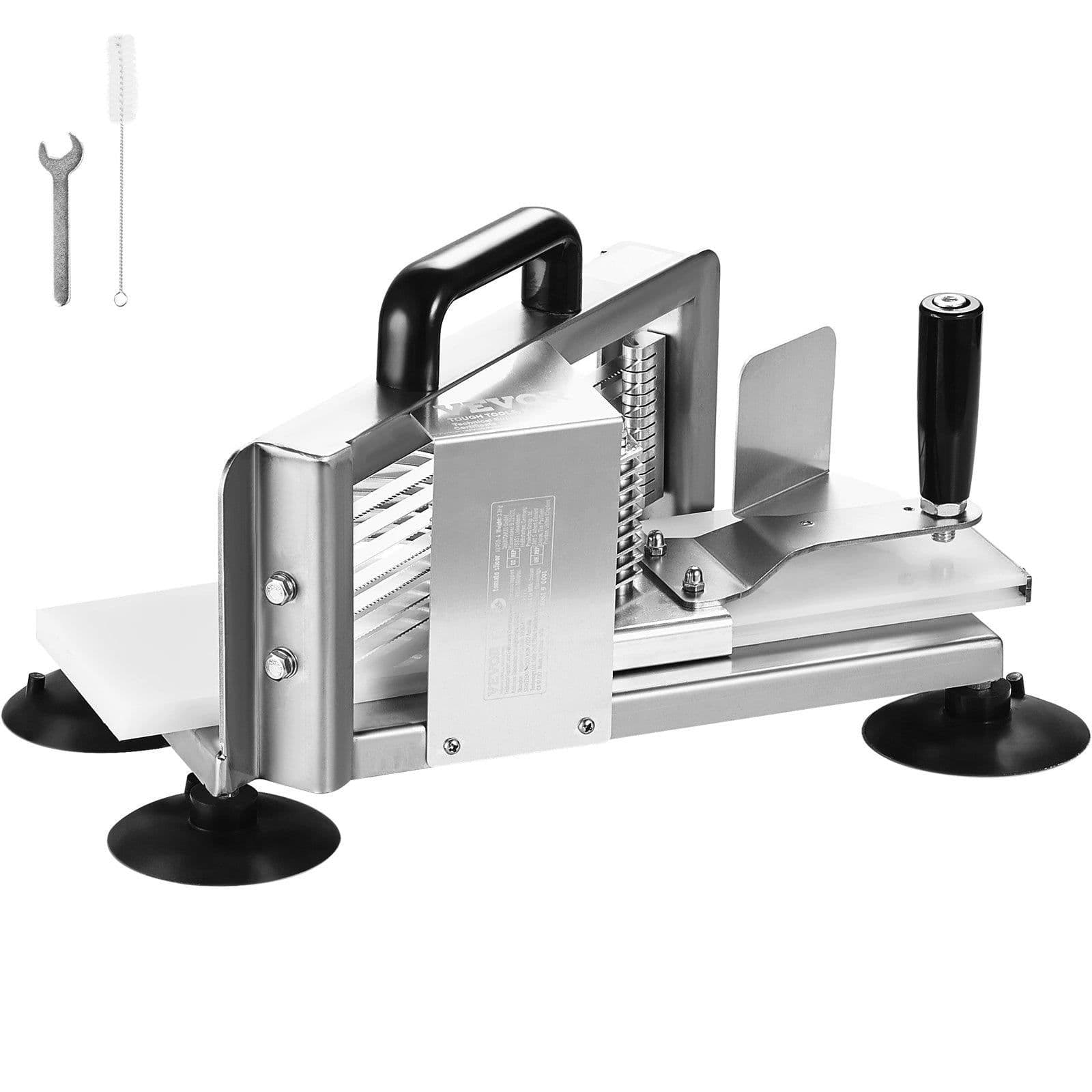 image-VEVOR Commercial Tomato Slicer - 3/16" Stainless Steel Manual
