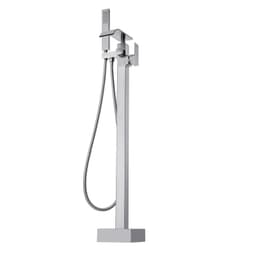 image-VEVOR Freestanding Bathtub Faucet, Floor Mount, Freestanding Tub Filler, Shower Mixer Taps, Two Water Modes, 360° Swivel Spout, for Bathing & Showering Pet Bathing Cleaning Drains Toilet Flushing