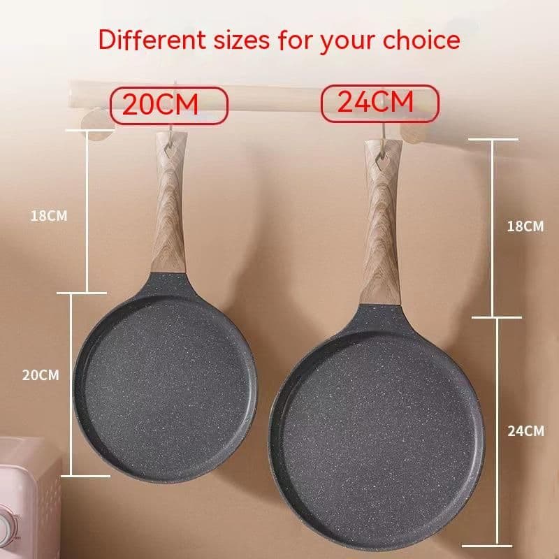 image-Medical Stone Coated Frying Pan Household Non-stick Pan
