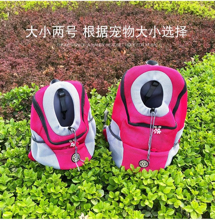 image-Pet backpack dog shoulder bag chest bag out portable travel breathable dog bag pet supplies backpack