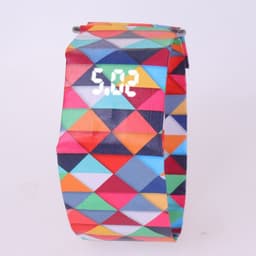 image-New style paper watch LED white light creative men and women cajiso black technology vibrato 36 colors optional spot wholesale