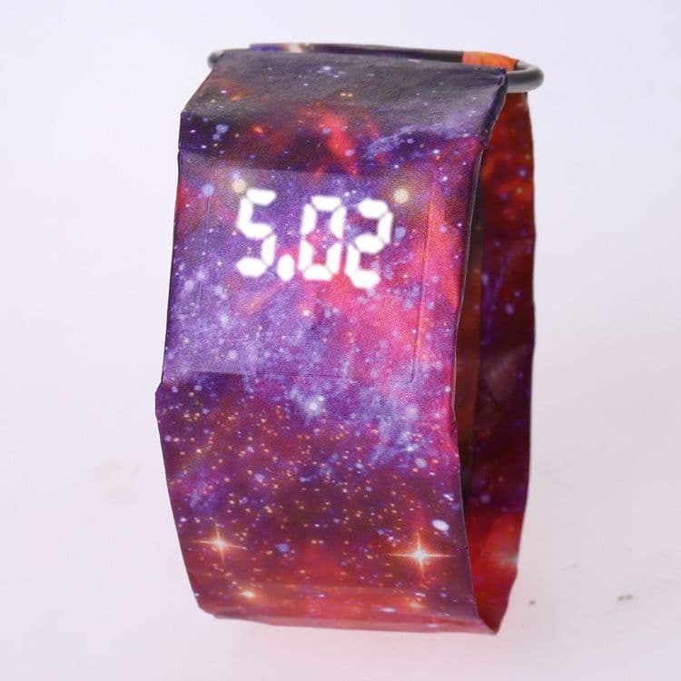 image-New style paper watch LED white light creative men and women cajiso black technology vibrato 36 colors optional spot wholesale